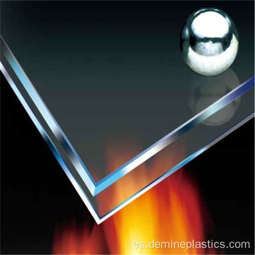 1/4 policarbonato sólido transparente retardante de llama V0